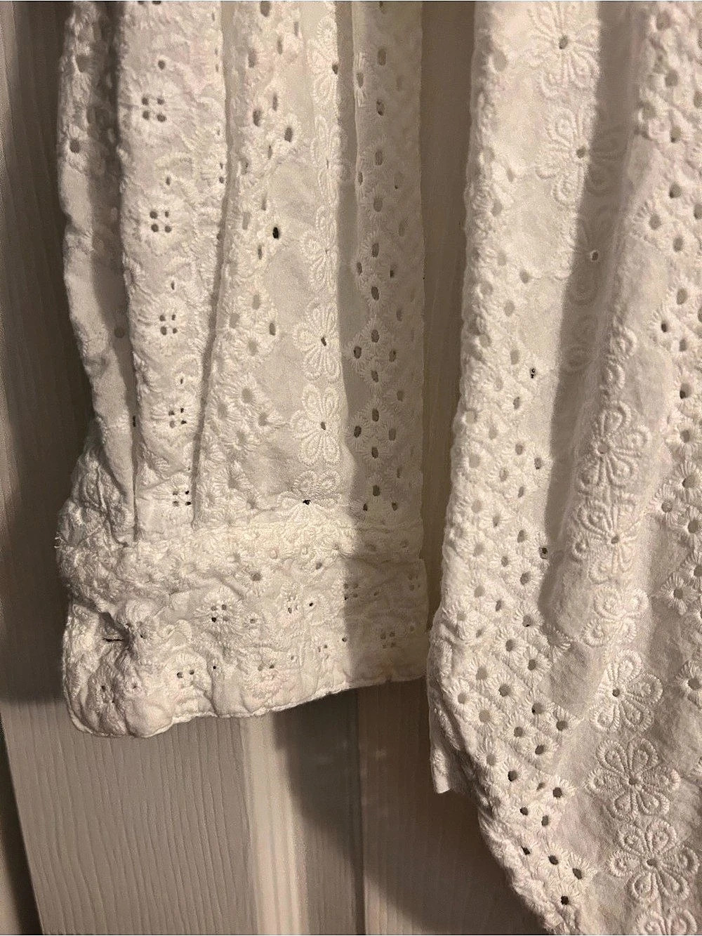 LOFT Eyelet Everyday Oversized Shirt White Size Large - Picture 4 of 5